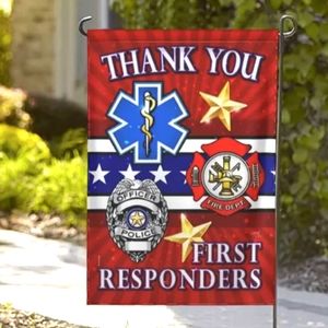 Garden Flag 12" X 18" Fade Resistance Printed Both Sides NWT RESCUE THANK YOU
